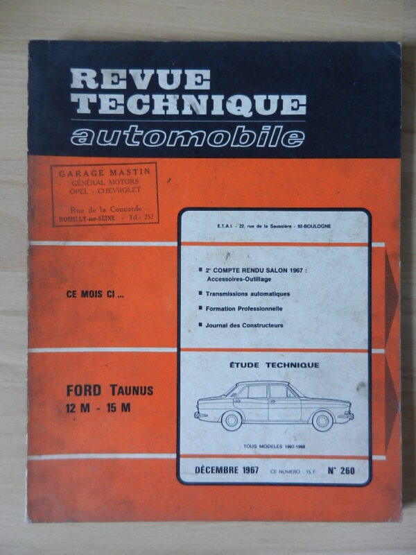 RTA N° 260 Ford Taunus 12 M - 15 M