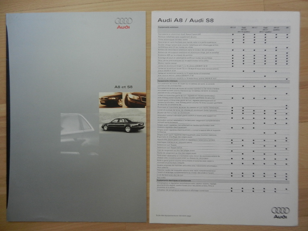 catalogue Audi A8 – S8 1996 | Gregory Michel