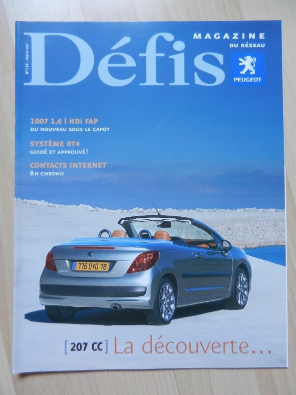 Défis magazine du réseau Peugeot N° 135 février 2007