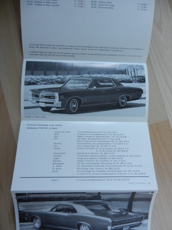 Catalogue Pontiac gamme 1966 – Image 2