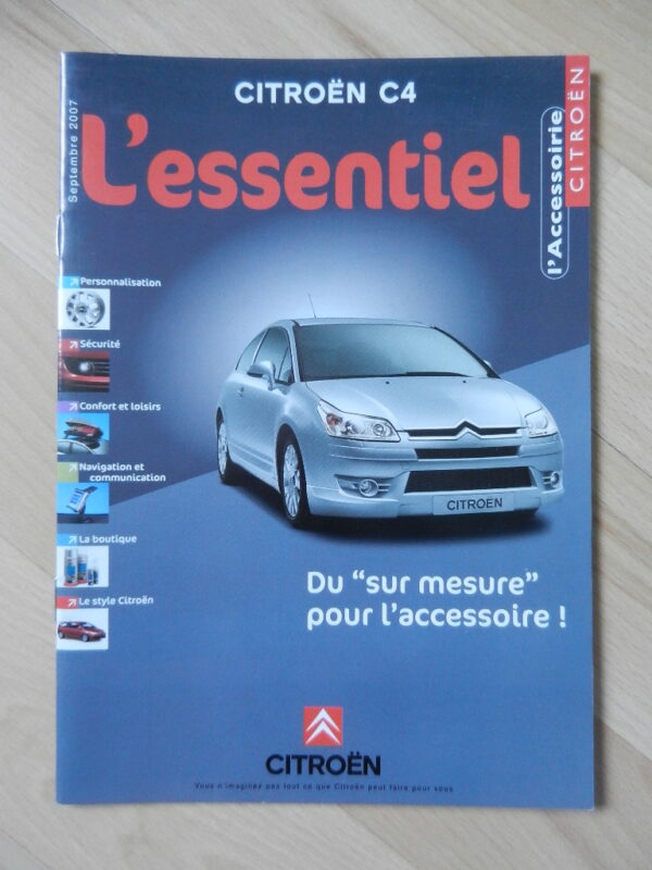 Catalogue Citroën C4 Accessoires 2007