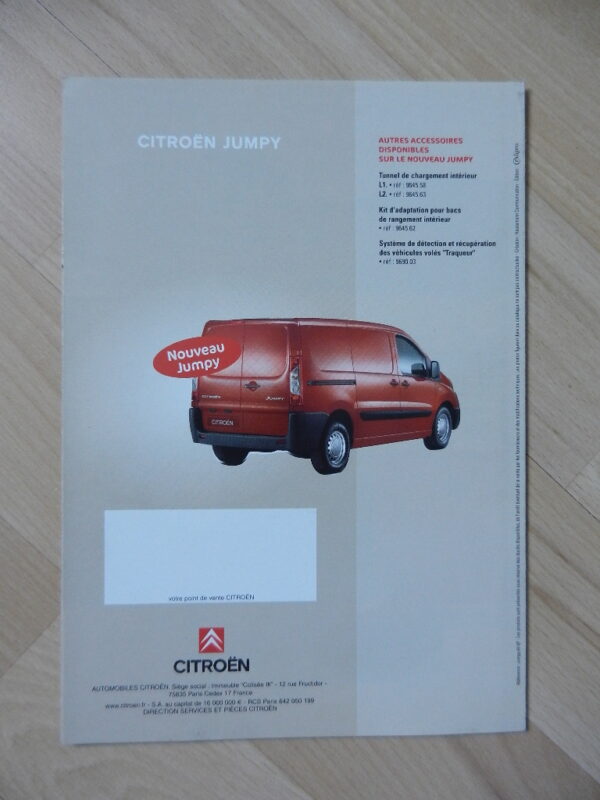 Catalogue Citroën Jumpy Accessoire 2007 – Image 3