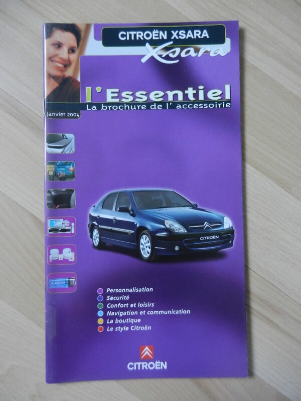 Catalogue Citroën Xsara Accessoires 2004