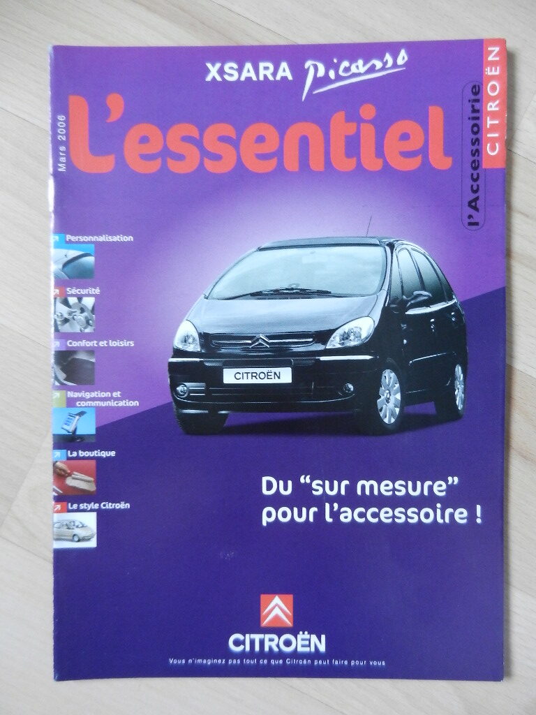 Catalogue Citroën Xsara Picasso Accessoire 2006