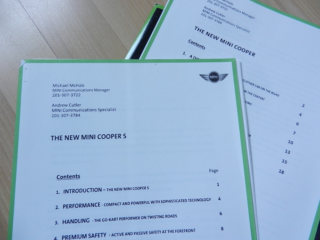 Dossier de presse MINI Cooper & Cooper S 2002 USA – Image 5