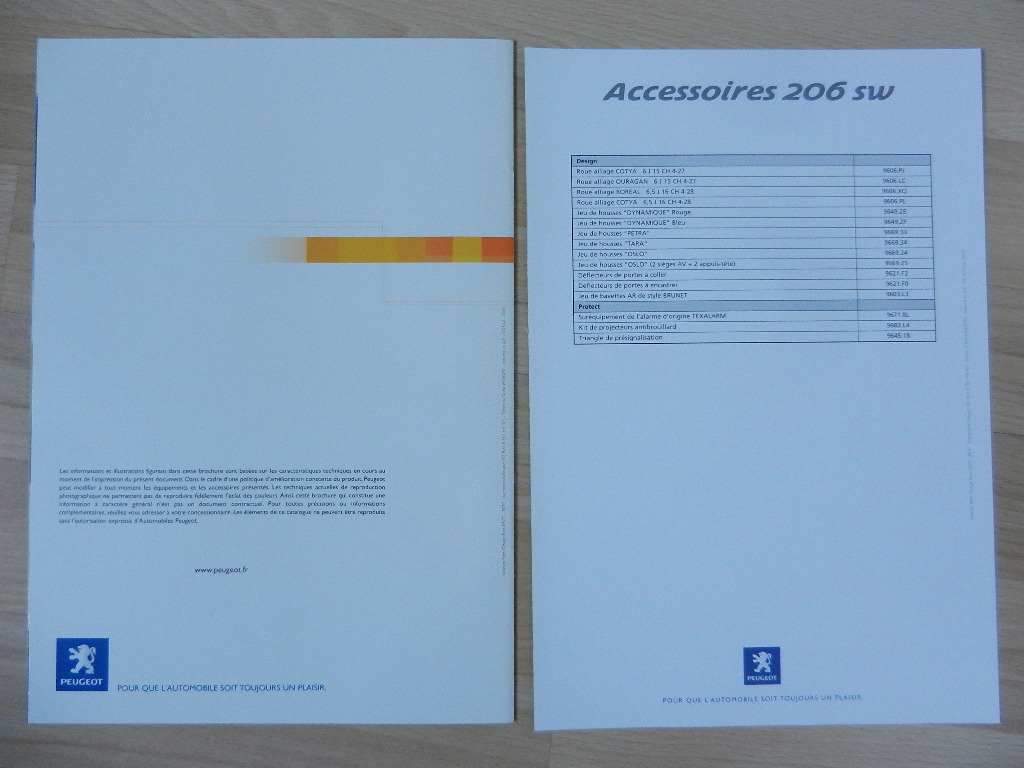 Catalogue Peugeot 206 SW Accessoires 2002 – Image 3