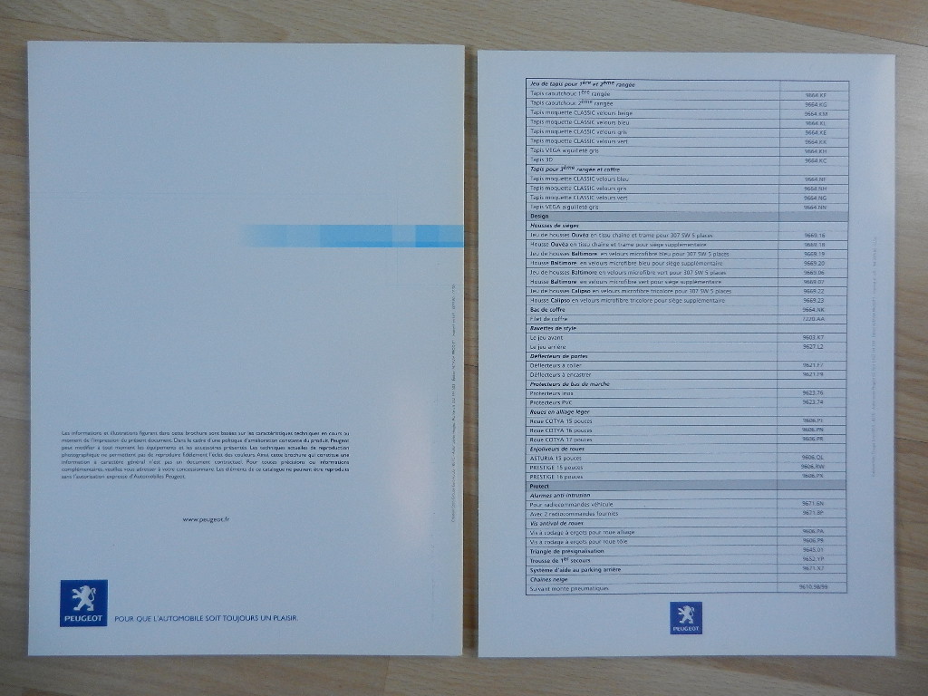 Catalogue Peugeot 307 SW Accessoires 2002 – Image 3