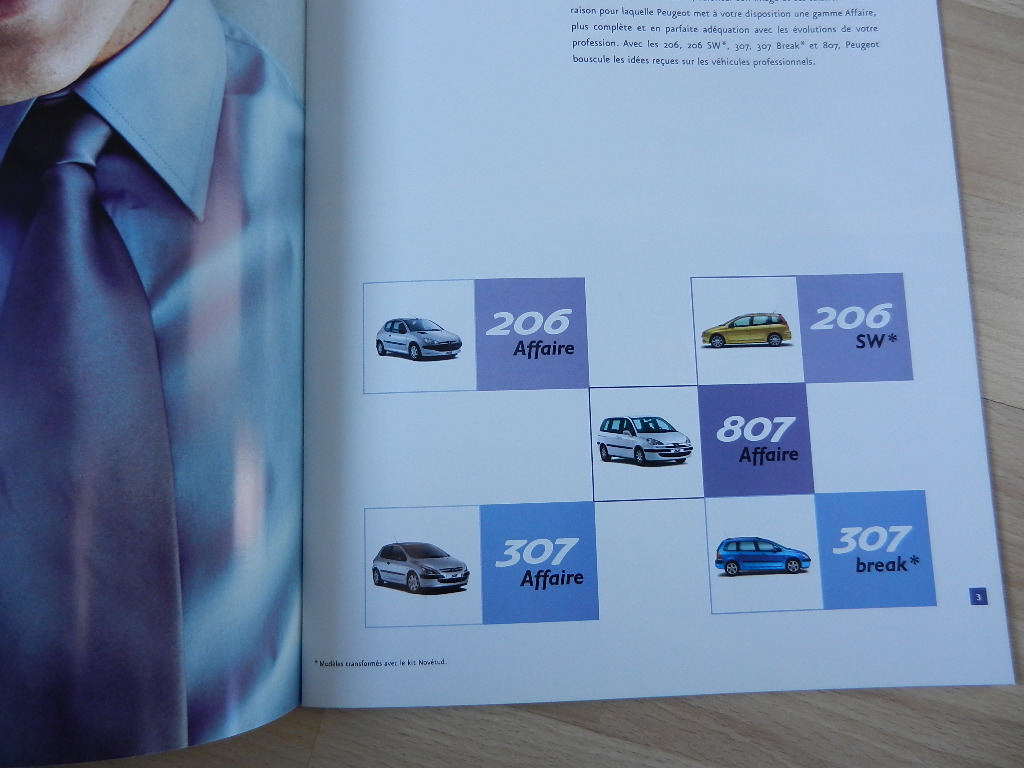 Catalogue Peugeot 206 - 307 - 807 gamme affaire 2004 – Image 2