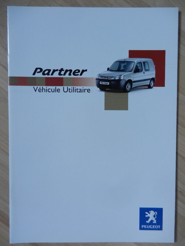 Catalogue Peugeot Partner véhicule utilitaire 2002