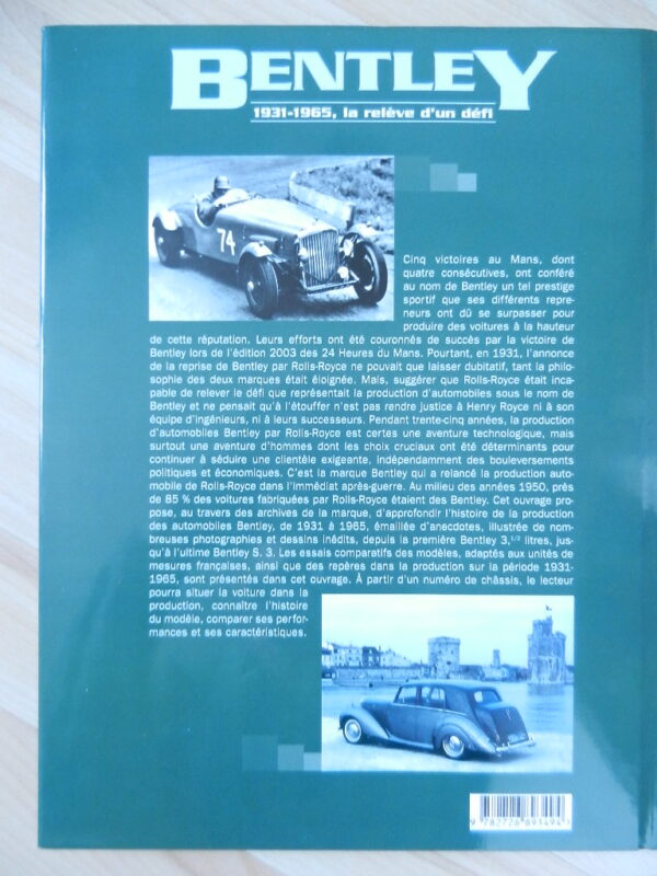 Livre Bentley 1931-1965 la relève d'un défi – Image 3