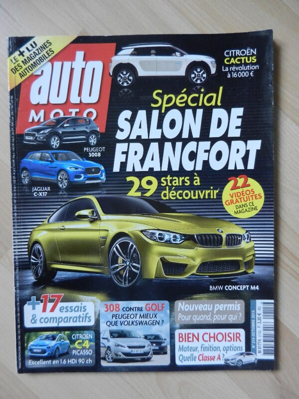 Magazine Auto Moto N° 215 octobre 2013