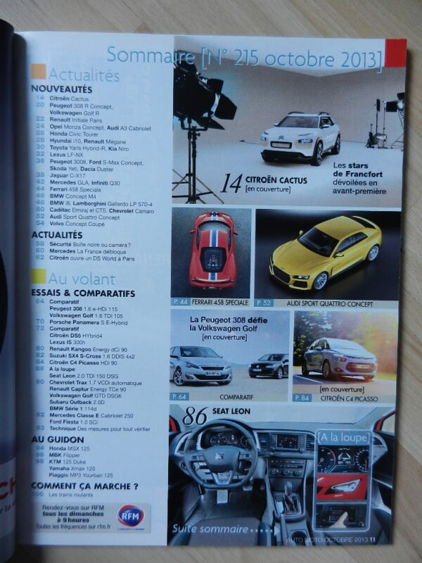 Magazine Auto Moto N° 215 octobre 2013 – Image 2