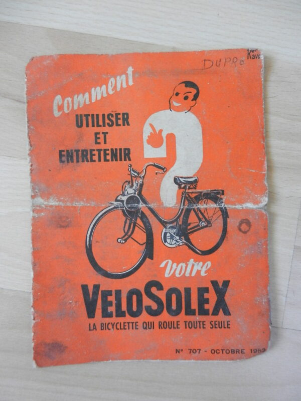 Notice VeloSolex octobre N° 707 1952