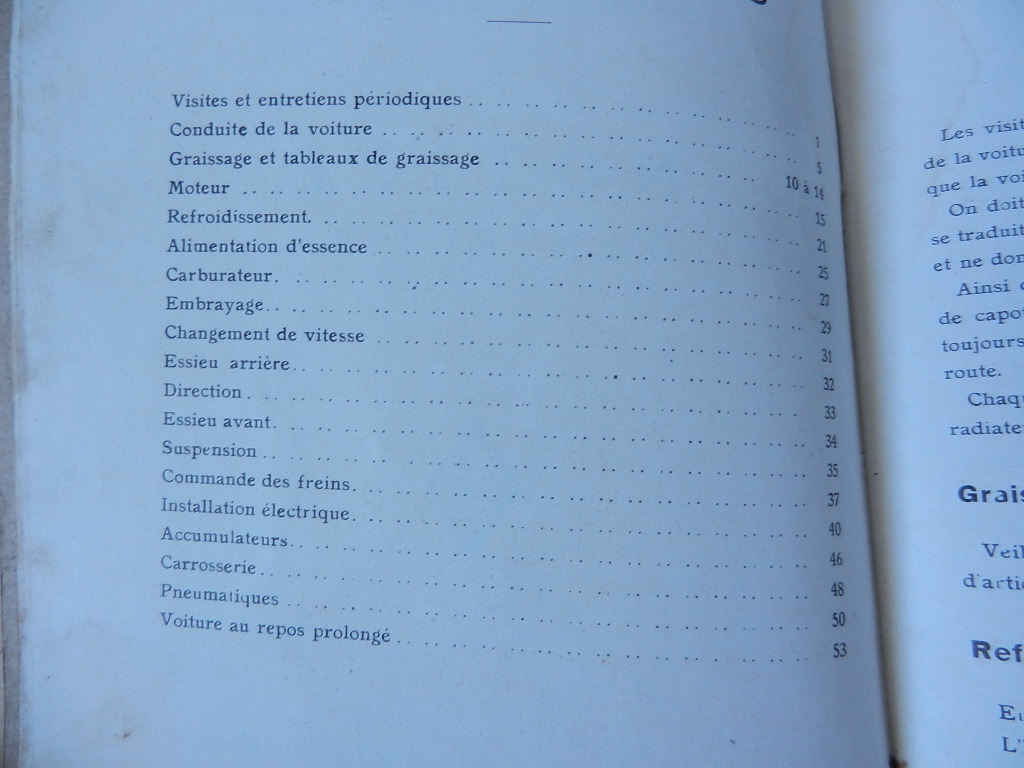 Notice d'utilisation Renault Camionnette 10cv type PR3 1931 – Image 2