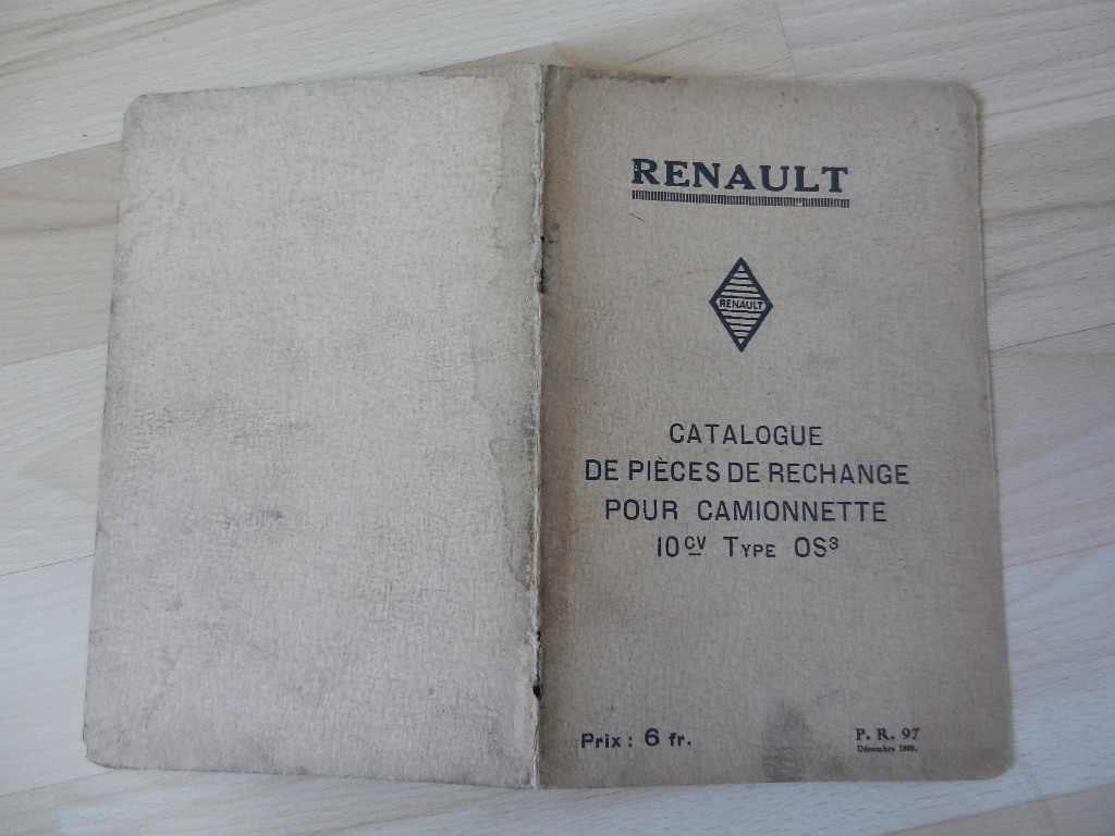 Notice / Catalogue de pièces de rechange pour camionnette Renault 10cv type OS3 – Image 3