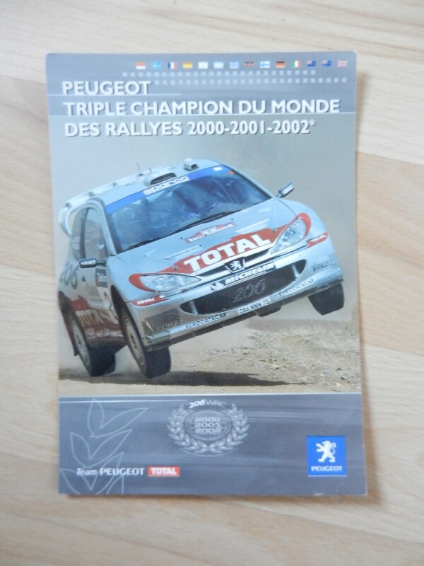 Carte postal Peugeot 206 WRC 2002