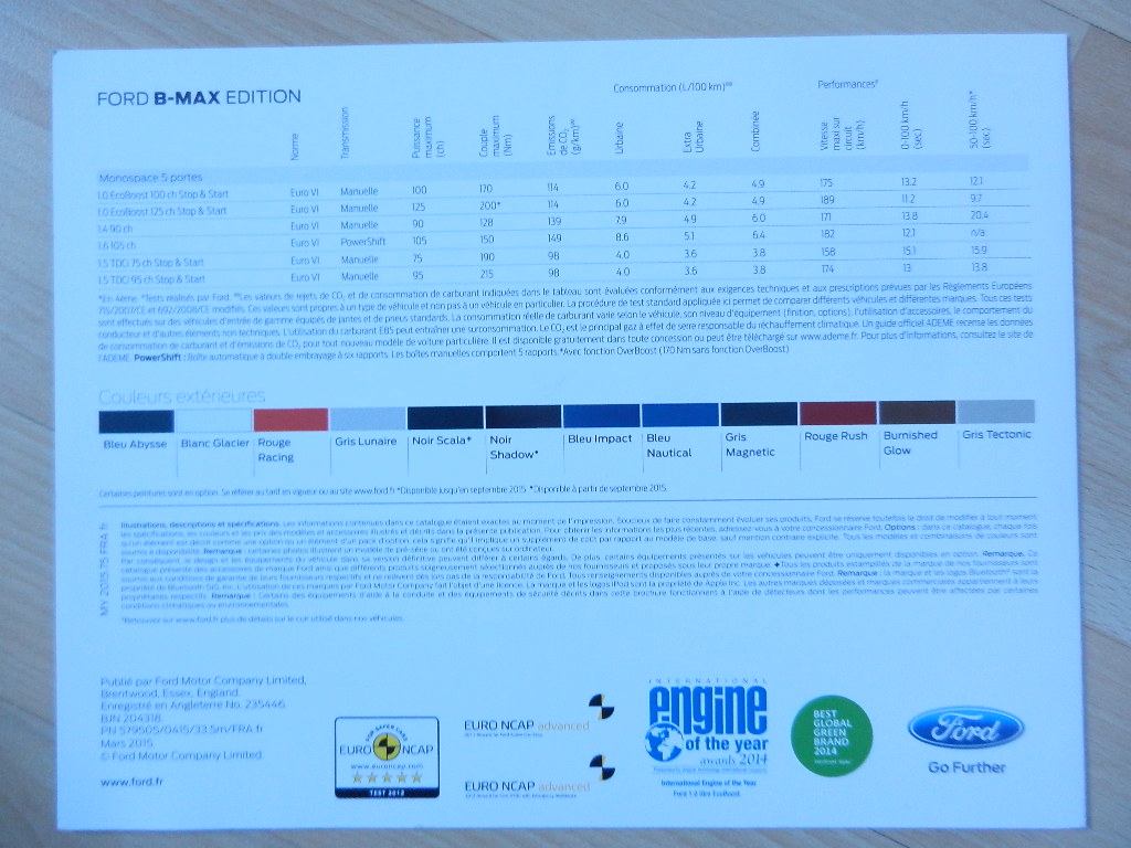 Catalogue Ford B-MAX Edition 2015 – Image 3