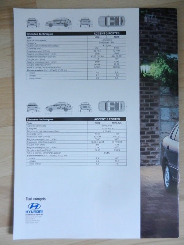 Catalogue Hyundai Accent 1998 – Image 3