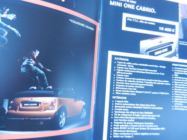 Catalogue MINI Cabrio gamme & tarif 2004 – Image 2