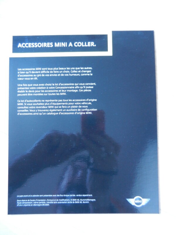 Catalogue MINI kit de configuration pour Mini Cooper S 2004 – Image 3