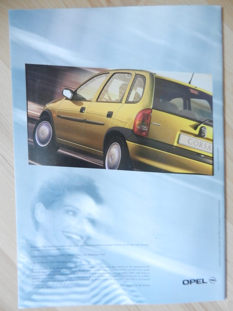 Catalogue Opel Corsa B 1998 Suisses – Image 3