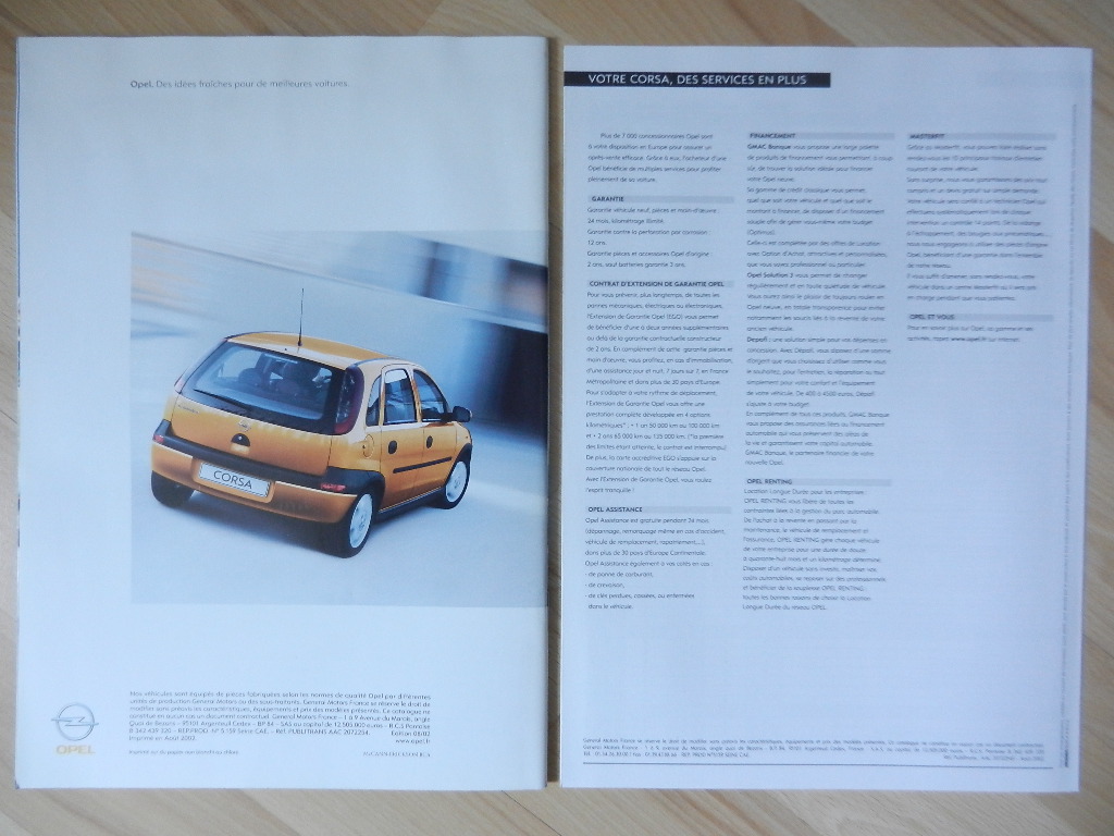 Catalogue Opel Corsa C 2002 – Image 3