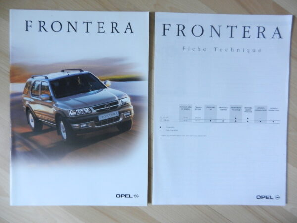 Catalogue Opel Frontera 2002