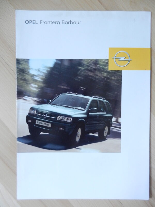 Catalogue Opel Frontera Barbour 2002