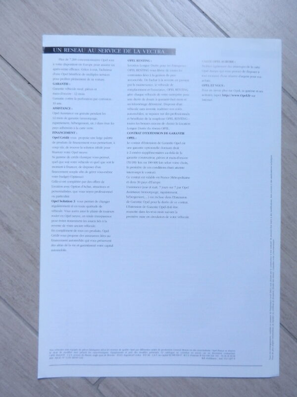 Catalogue Opel Vectra 2001 – Image 3