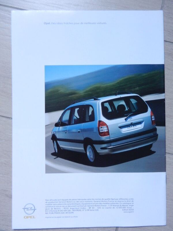 Catalogue Opel Zafira 2003 – Image 3