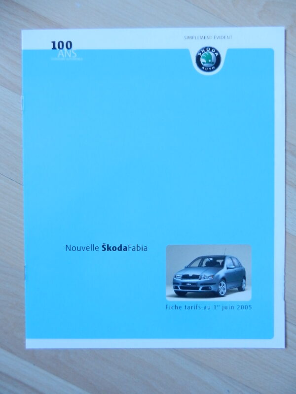 Catalogue Skoda Fabia tarifs 2005