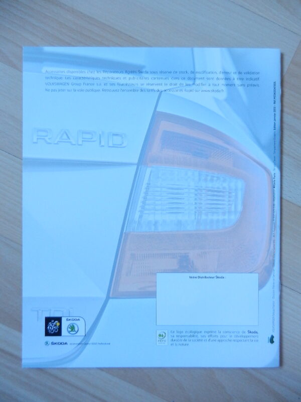 Catalogue Skoda Rapid Accessoires 2013 – Image 3