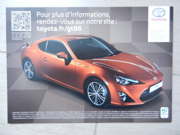 Catalogue Toyota GT86 2012 – Image 3