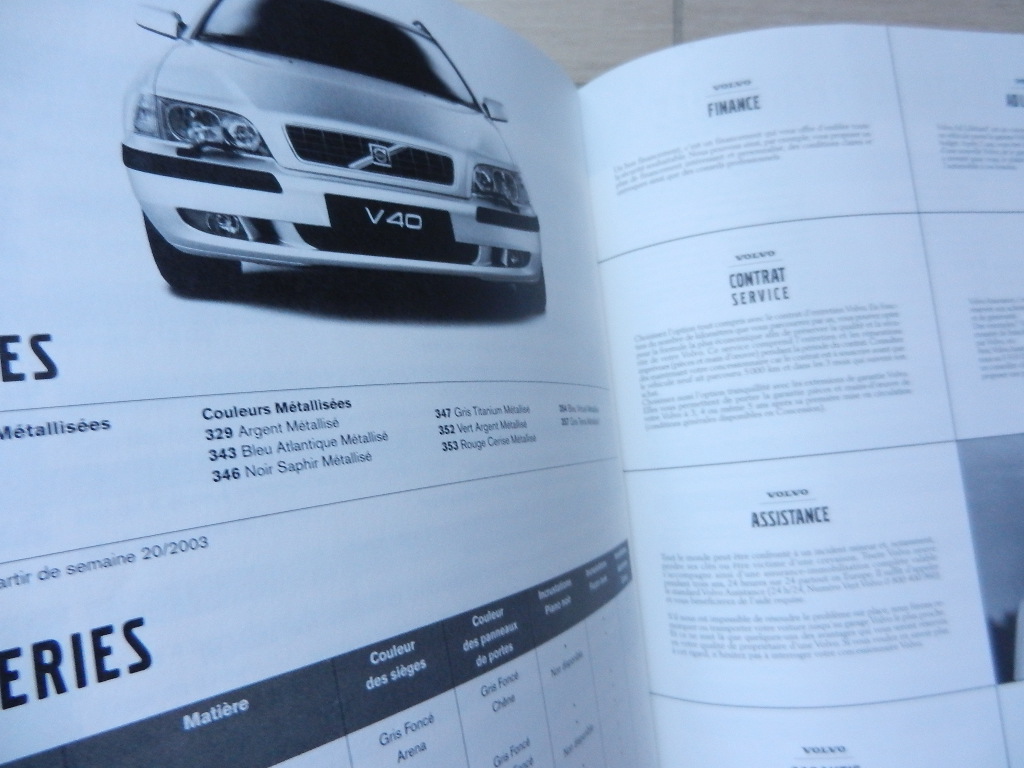 Catalogue Volvo S40 V40 tarif 2003 – Image 2