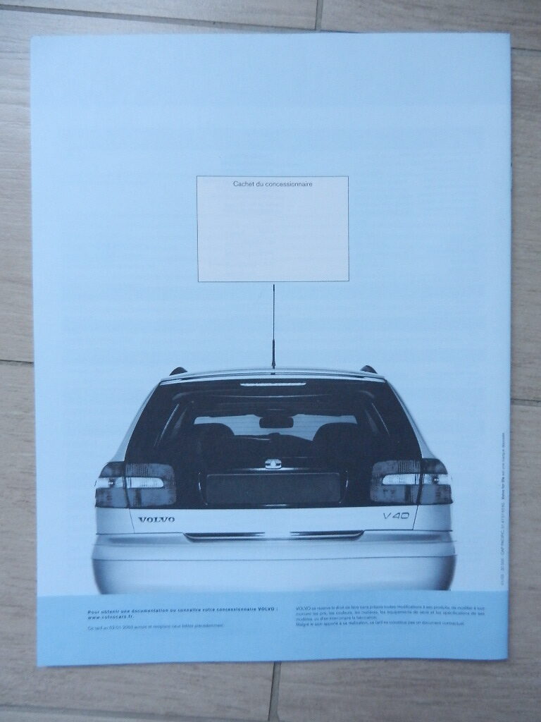 Catalogue Volvo S40 V40 tarif 2003 – Image 3