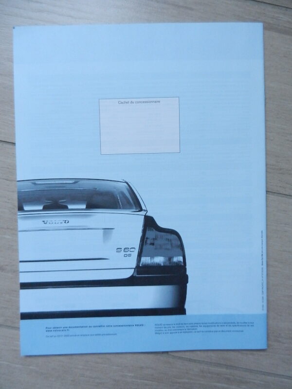 Catalogue Volvo S60 tarif 2003 – Image 3