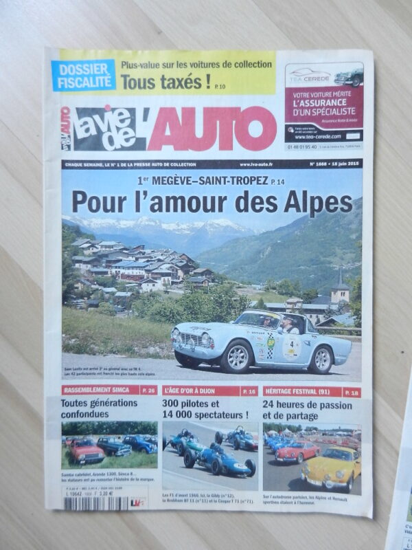 Magazine LVA la vie de l'auto N° 1668 juin 2015