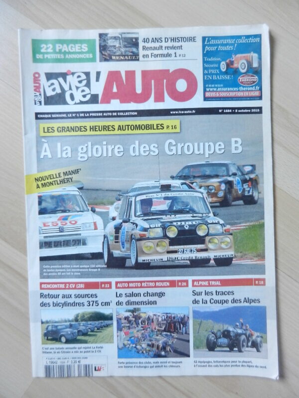 Magazine LVA la vie de l'auto N° 1684 octobre 2015