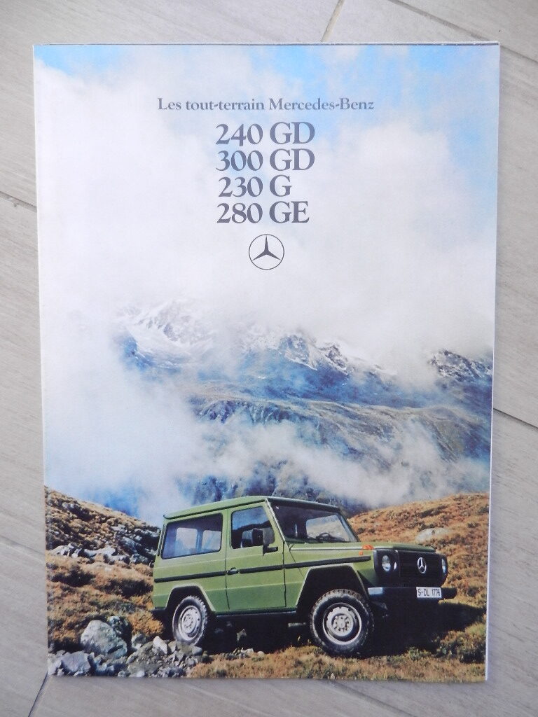 Catalogue Mercedes Benz classe G 1979