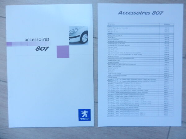 Catalogue Peugeot 807 Accessoires 2002 – Image 2