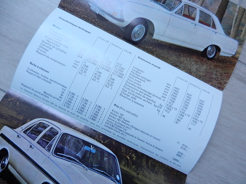 Catalogue Vauxhall Victor 101 Estate Car VX 4/90 1966 Suisses – Image 2