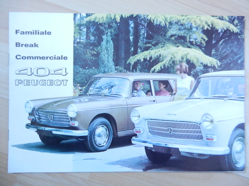 Catalogue Peugeot 404 Familiale Break Commerciale 1965