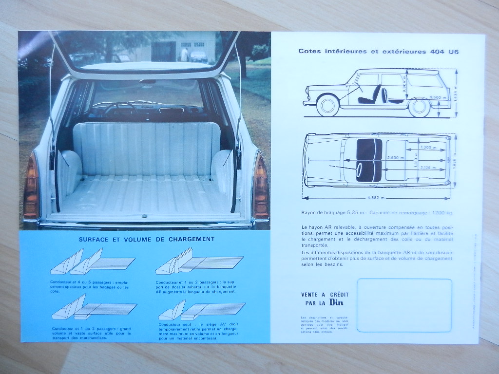 Catalogue Peugeot 404 Familiale Break Commerciale 1965 – Image 3