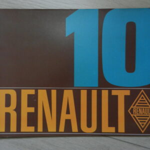Catalogue Renault 10 1300 1969