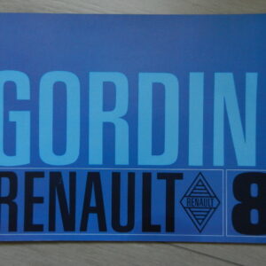 Catalogue Renault R8 Gordini 1300 1969