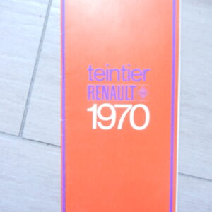 Catalogue Renault Teintier 1970