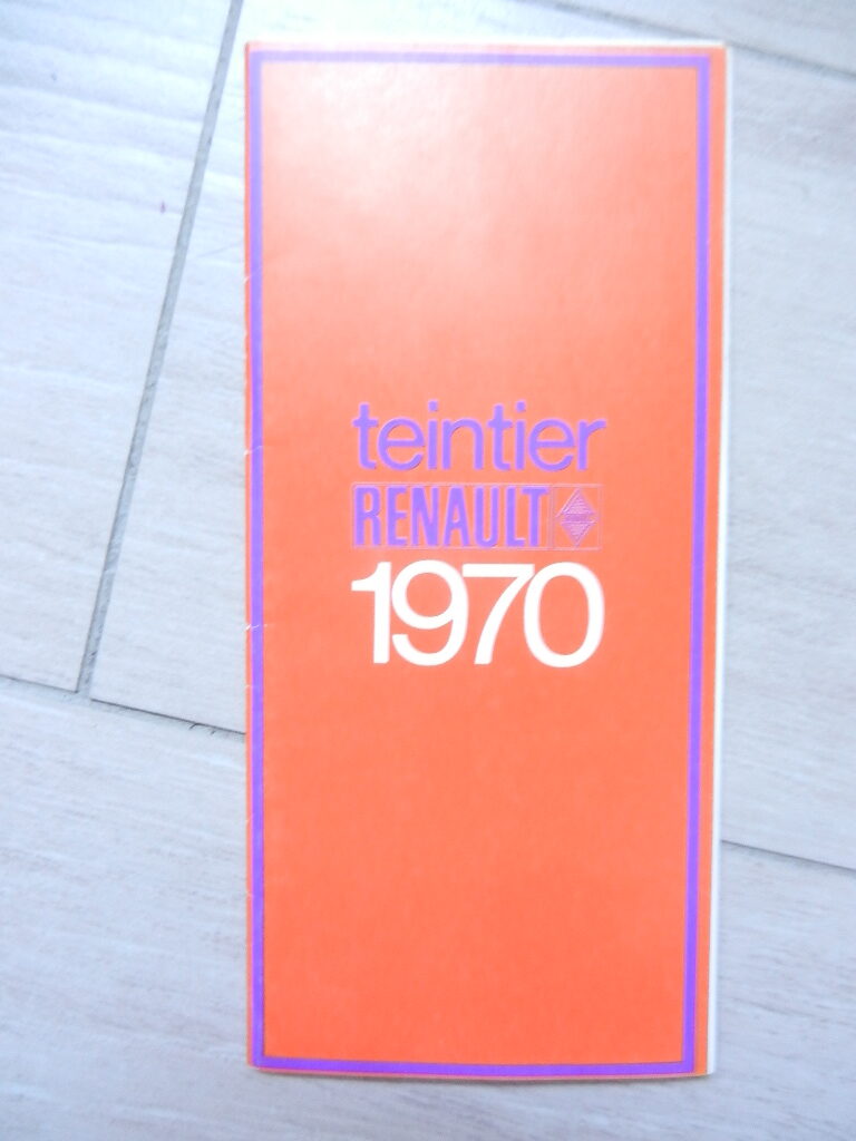 Catalogue Renault Teintier 1970