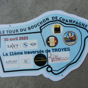 Plaque de Rallye 11 ème tour du bouchon de champagne 2023