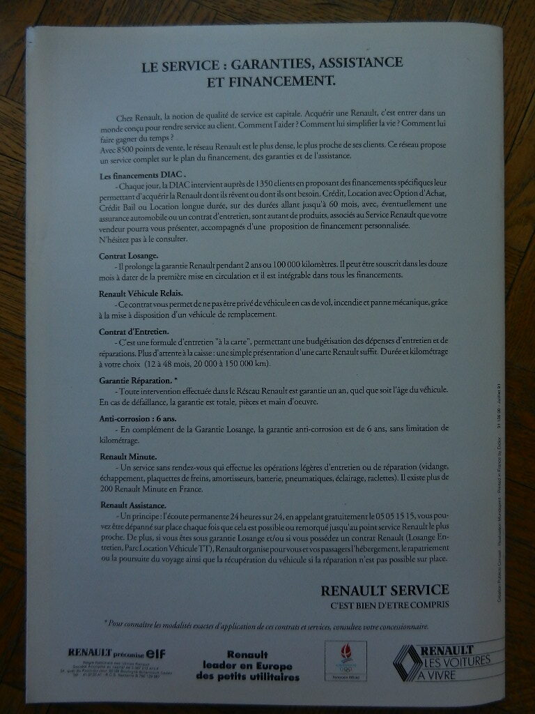 Catalogue Renault Trafic 07 / 1991 AM 92 – Image 3