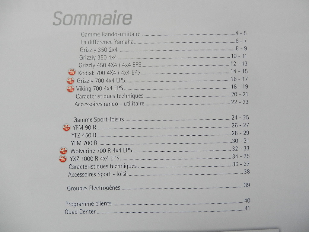 Catalogue Yamaha 2015 Quads et SSV Sport - Loisir - Utilitaire – Image 2